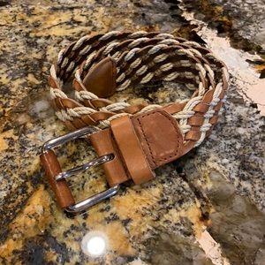 Banana Republic Leather Basket Weave Belt SM